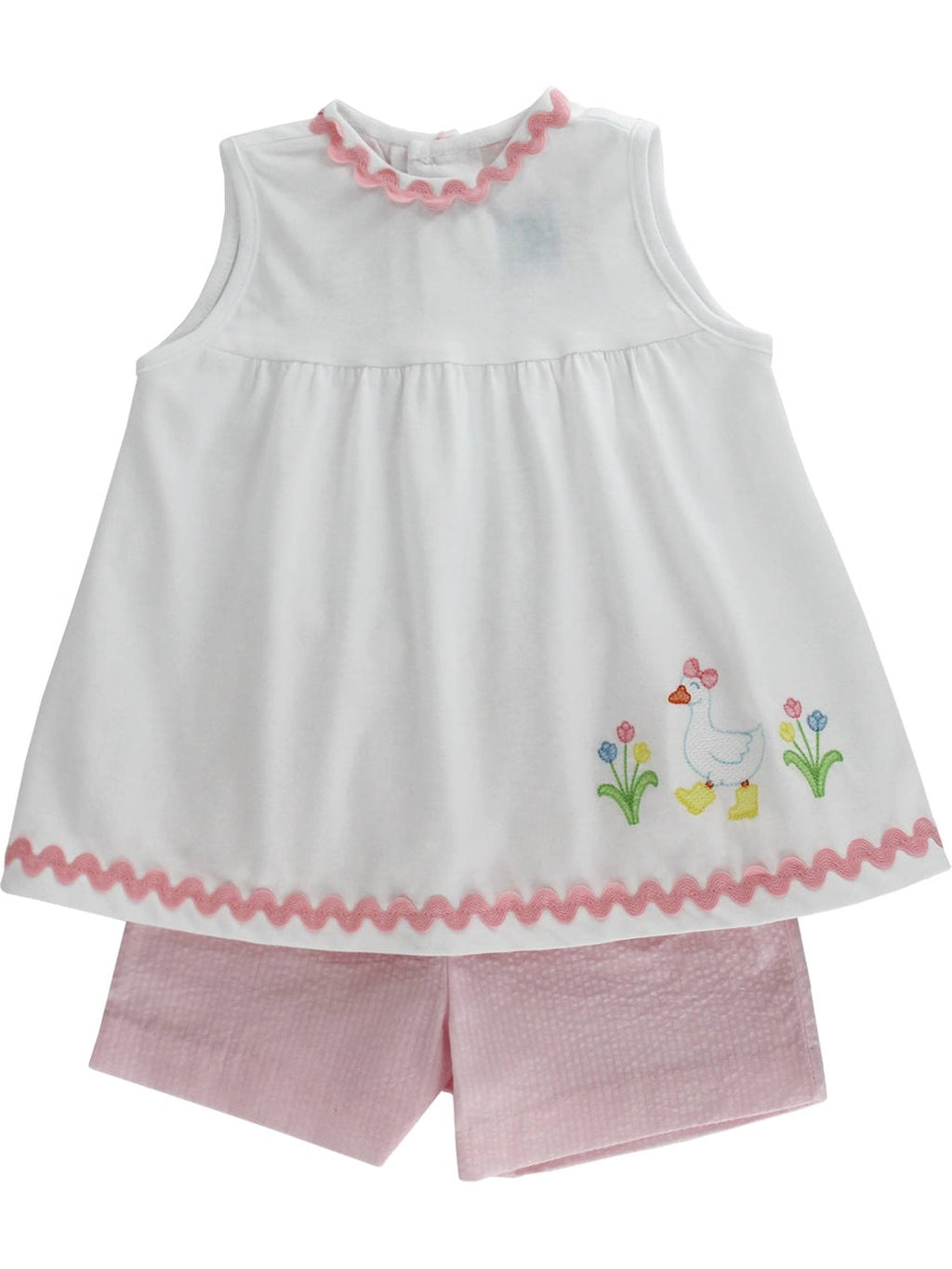 Girls Appliquéd Short Set