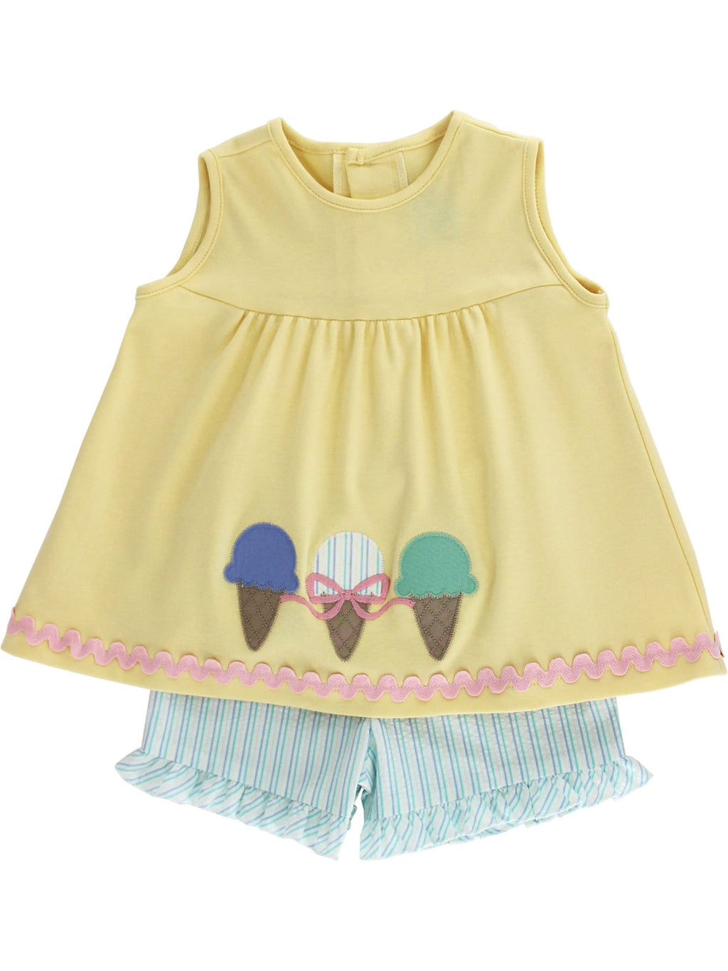 PRE-ORDER Girls Appliquéd Short Set