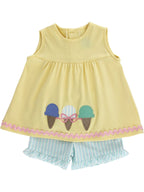 PRE-ORDER Girls Appliquéd Short Set