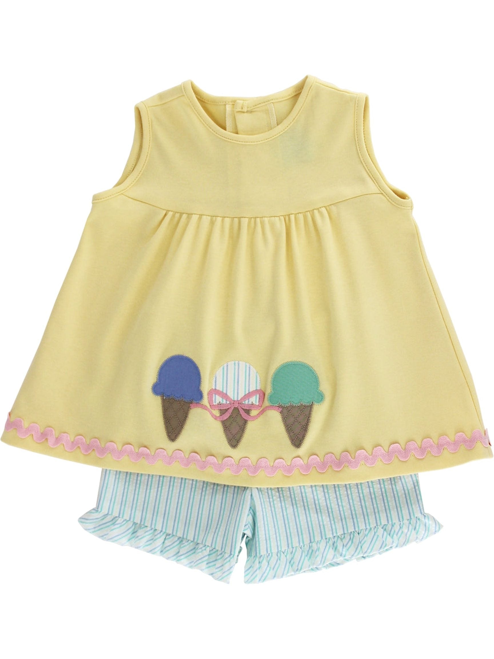 PRE-ORDER Girls Appliquéd Short Set