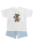 PRE-ORDER Appliquéd Boys Short Set