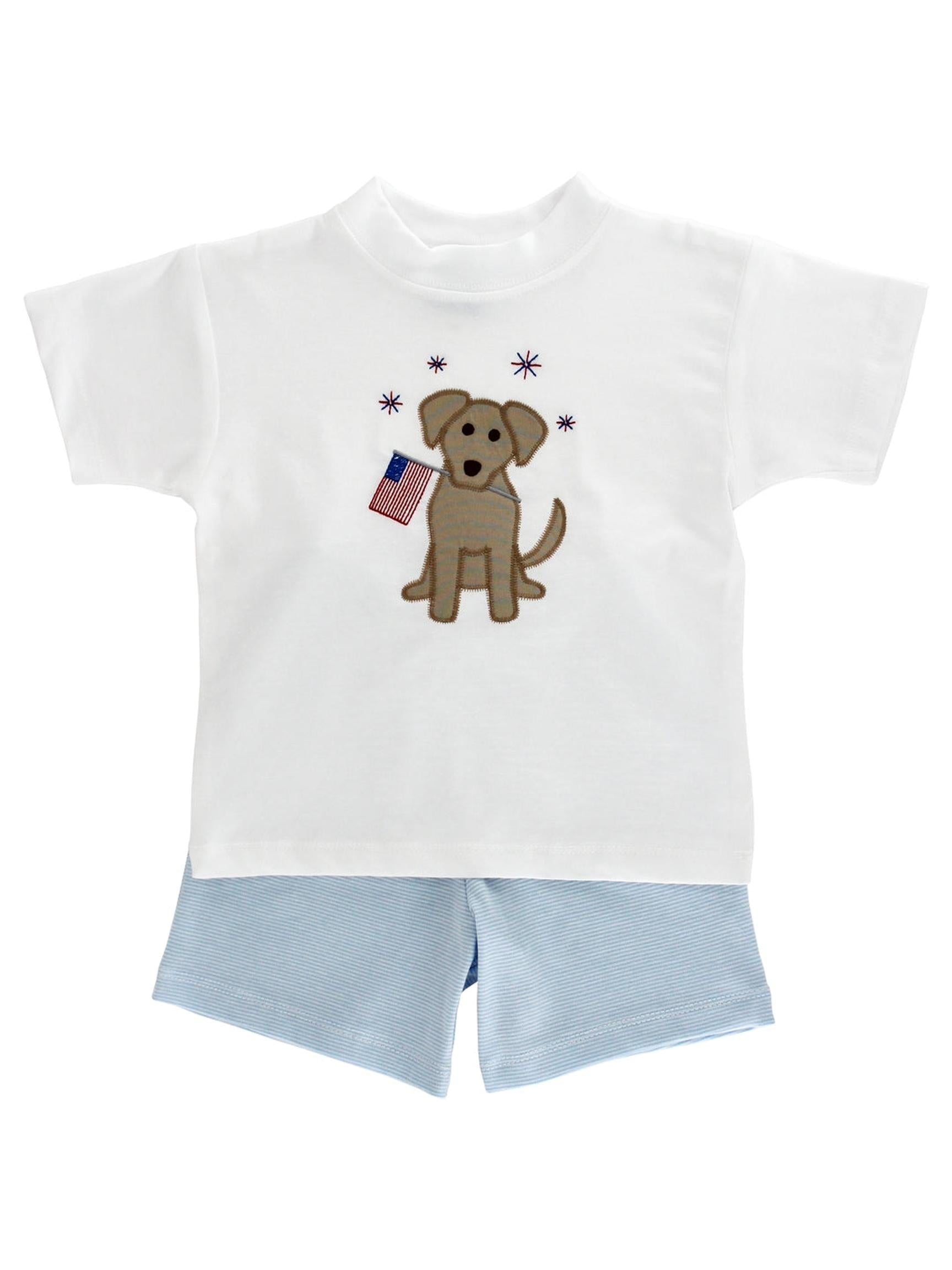 PRE-ORDER Appliquéd Boys Short Set