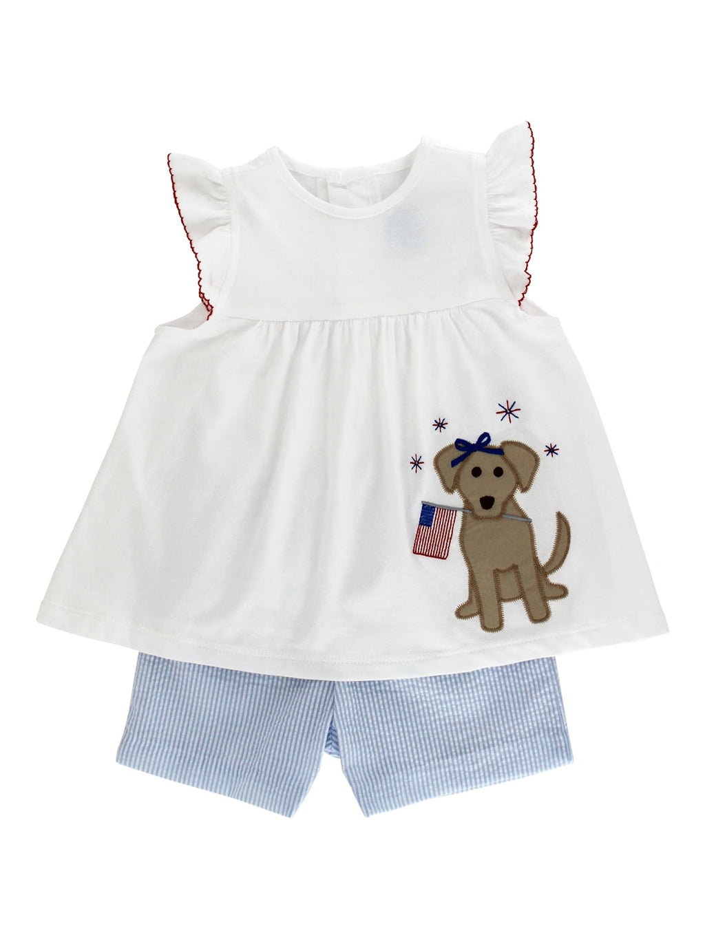 PRE-ORDER Girls Appliquéd Short Set