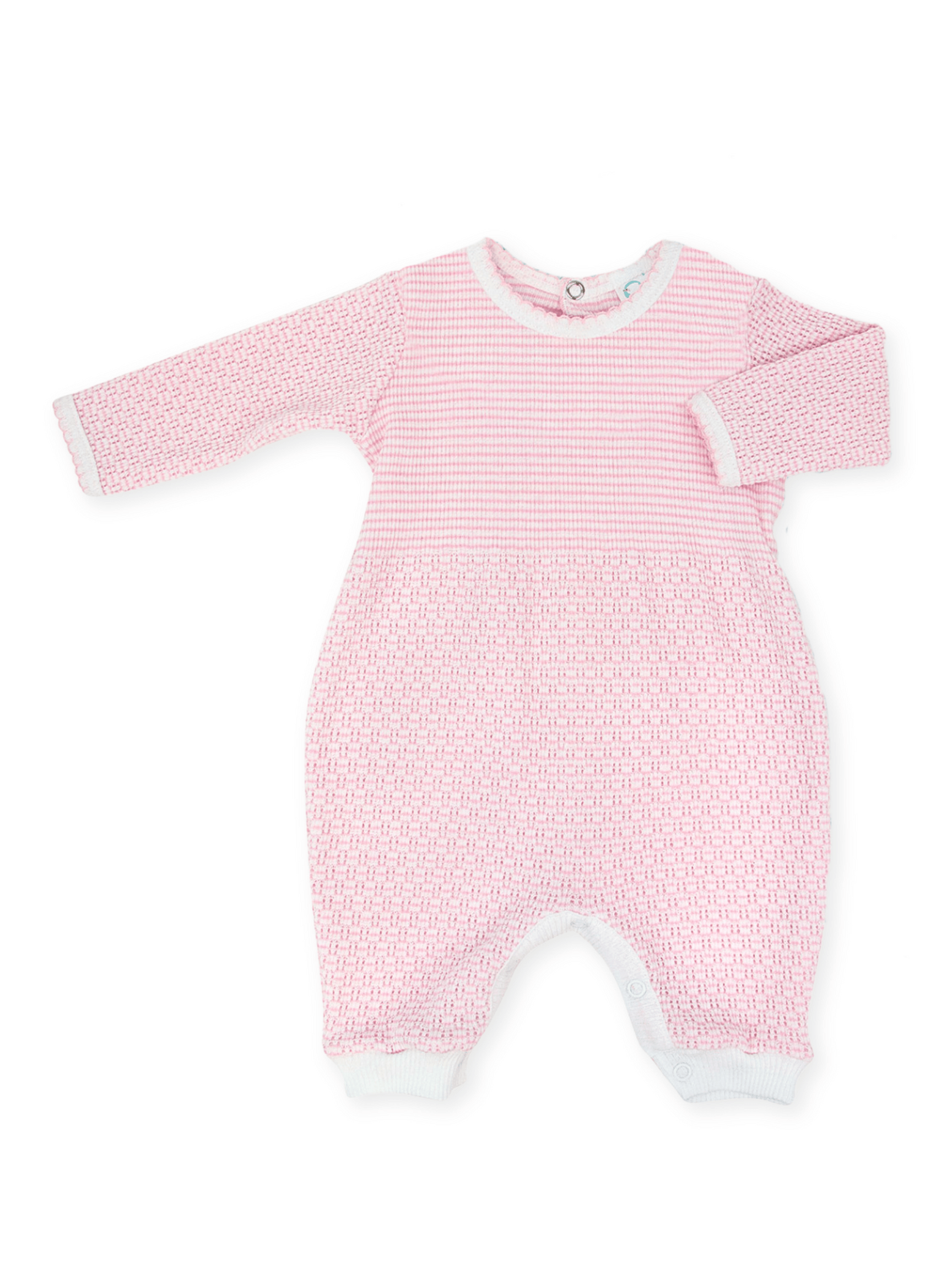 Paty Solid Color Knit Romper with Key-Hole Back