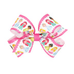 Princess Print Grosgrain Hair Bow