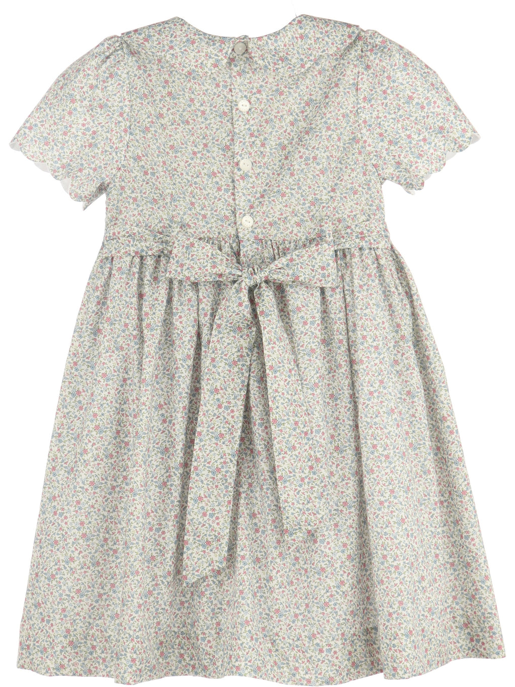 Pink Fall Blossom Smock Dress