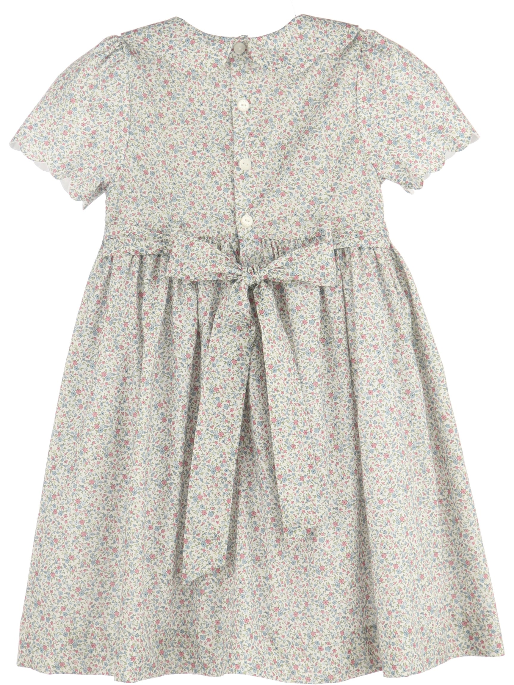 Pink Fall Blossom Smock Dress
