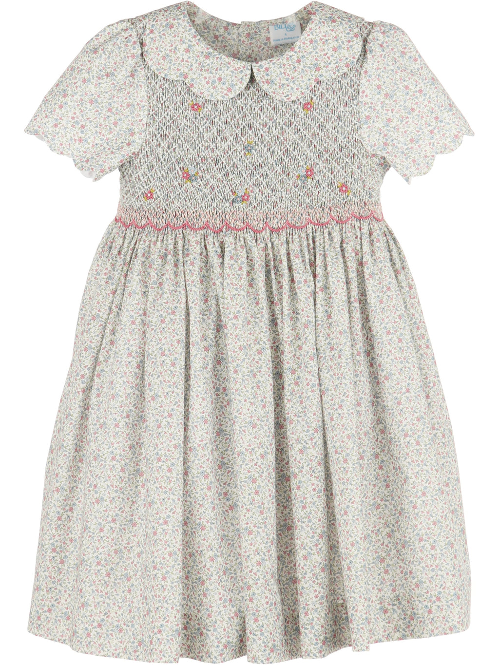 Pink Fall Blossom Smock Dress