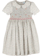 Pink Fall Blossom Smock Dress