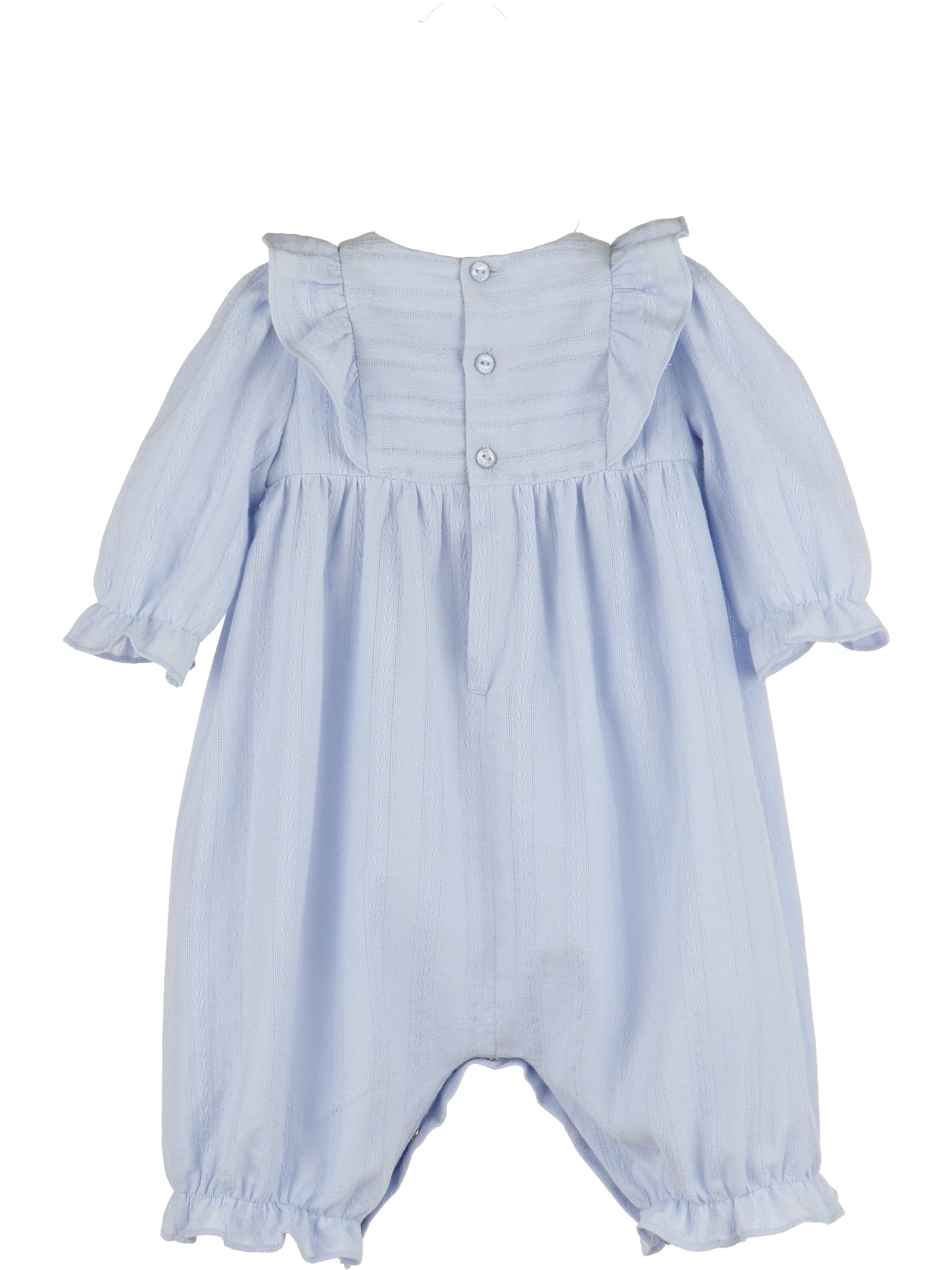 Blue Rosy Cheeks Jacquard Overall