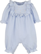 Blue Rosy Cheeks Jacquard Overall