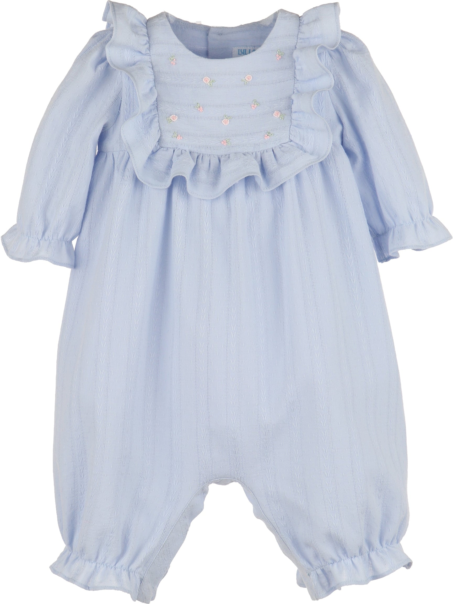 Blue Rosy Cheeks Jacquard Overall