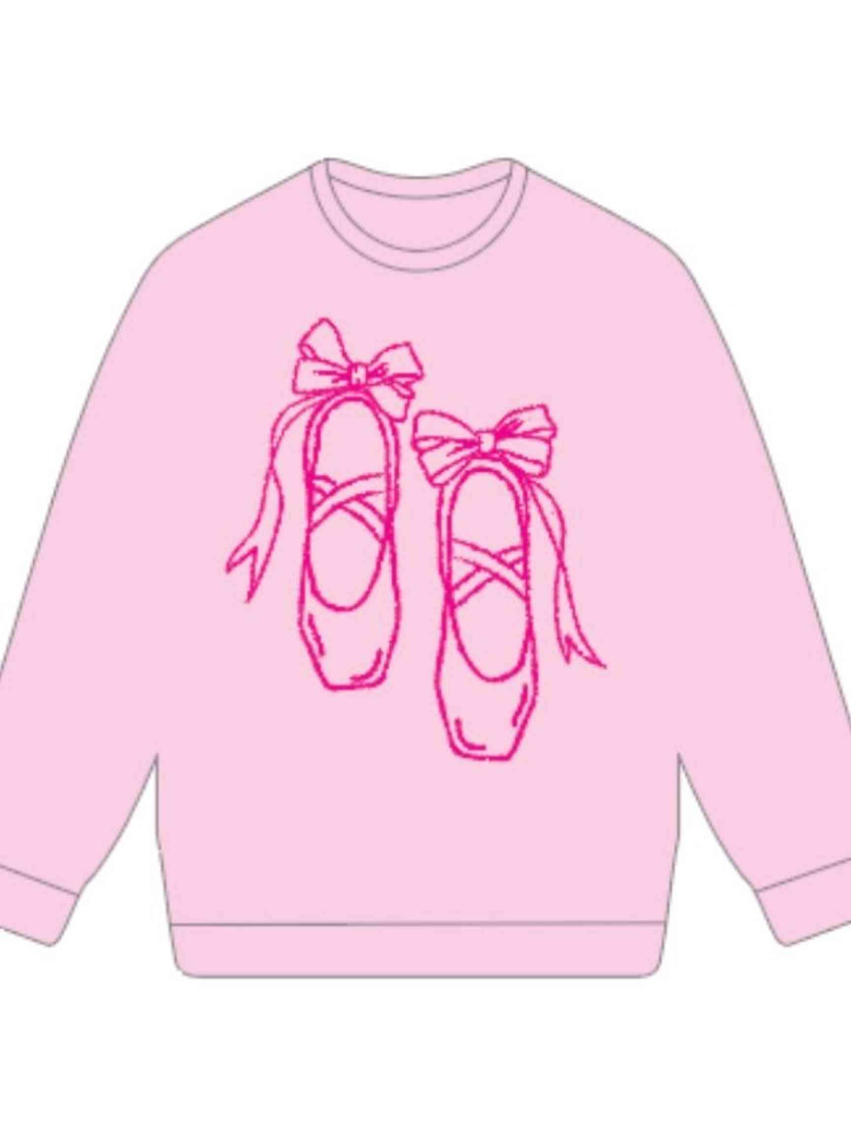26 Light Pink Ballet Slippers Sweatshirt