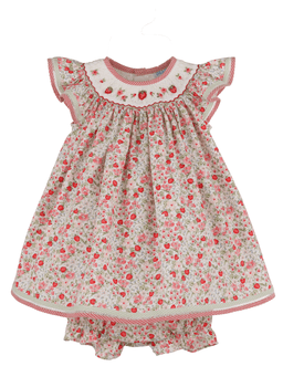 open lace back dress Luli & Me Deluxe Velvet Float Dress Rose main image 1