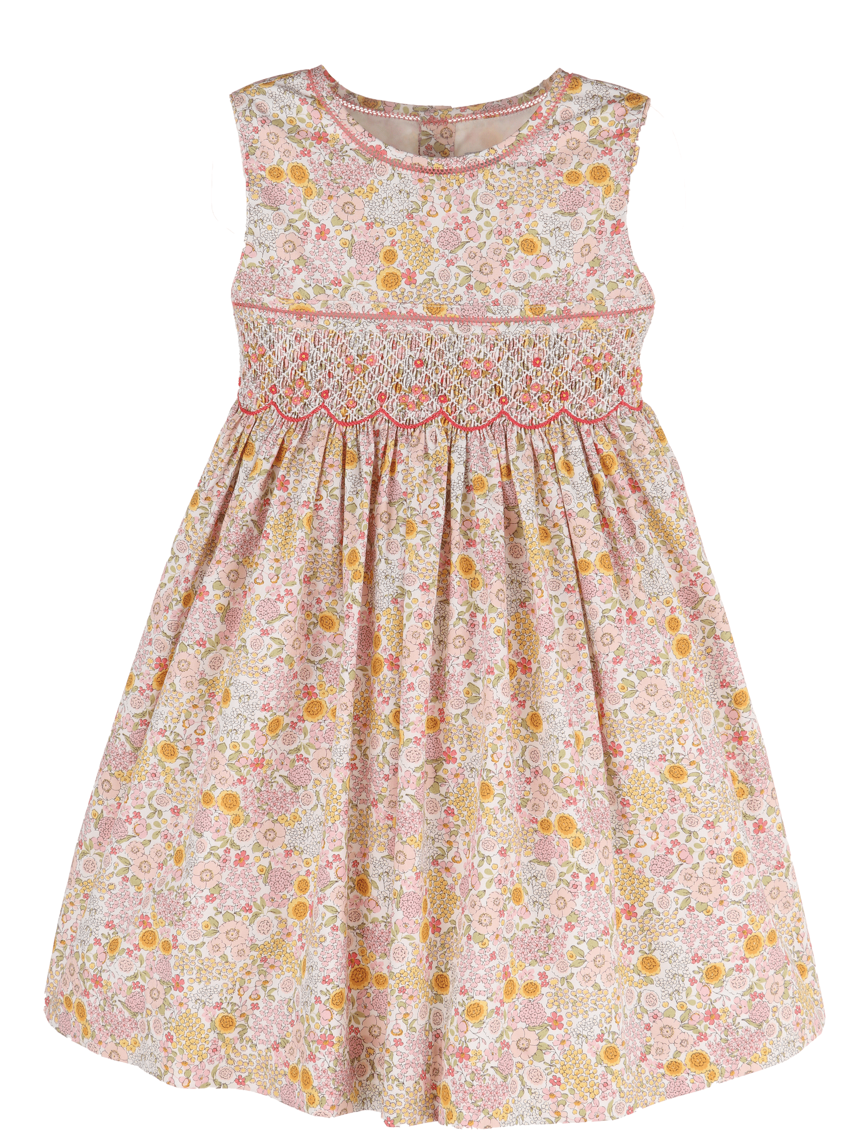 Floral Bouquet Smock Dress