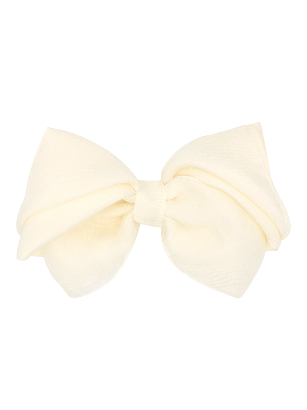Organza Overlay Grosgrain Pleated Bow