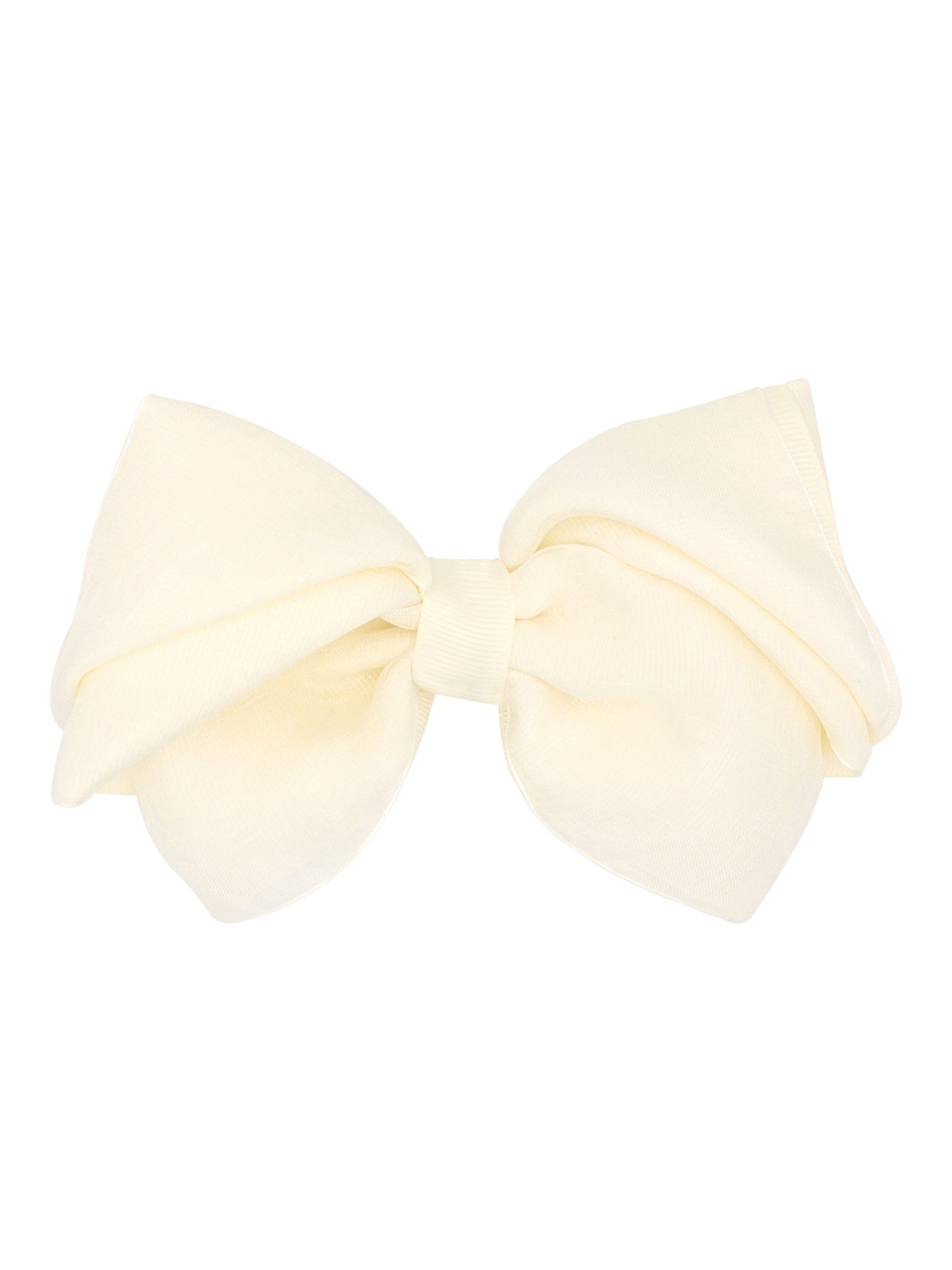 Organza Overlay Grosgrain Pleated Bow