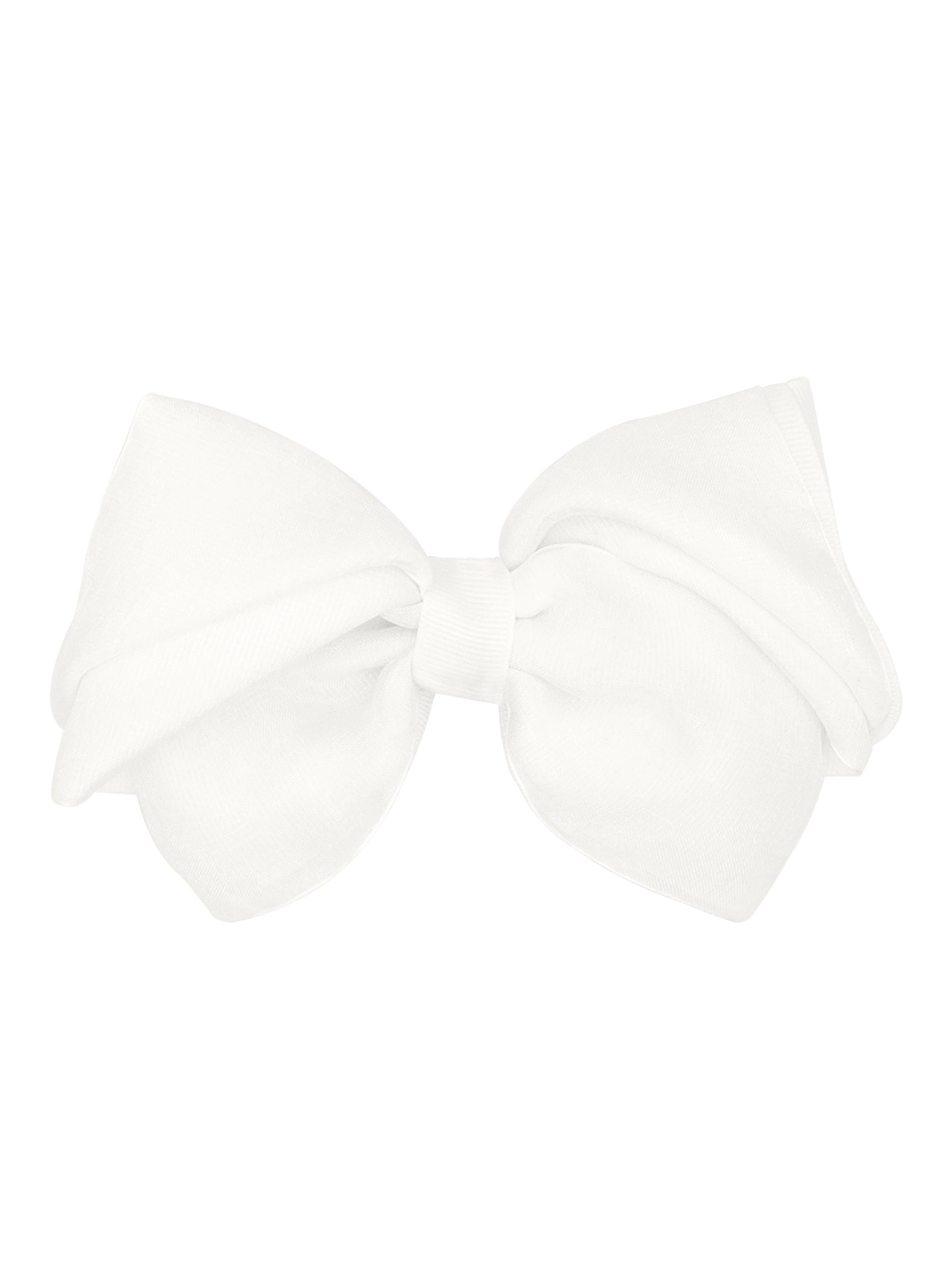 Organza Overlay Grosgrain Pleated Bow