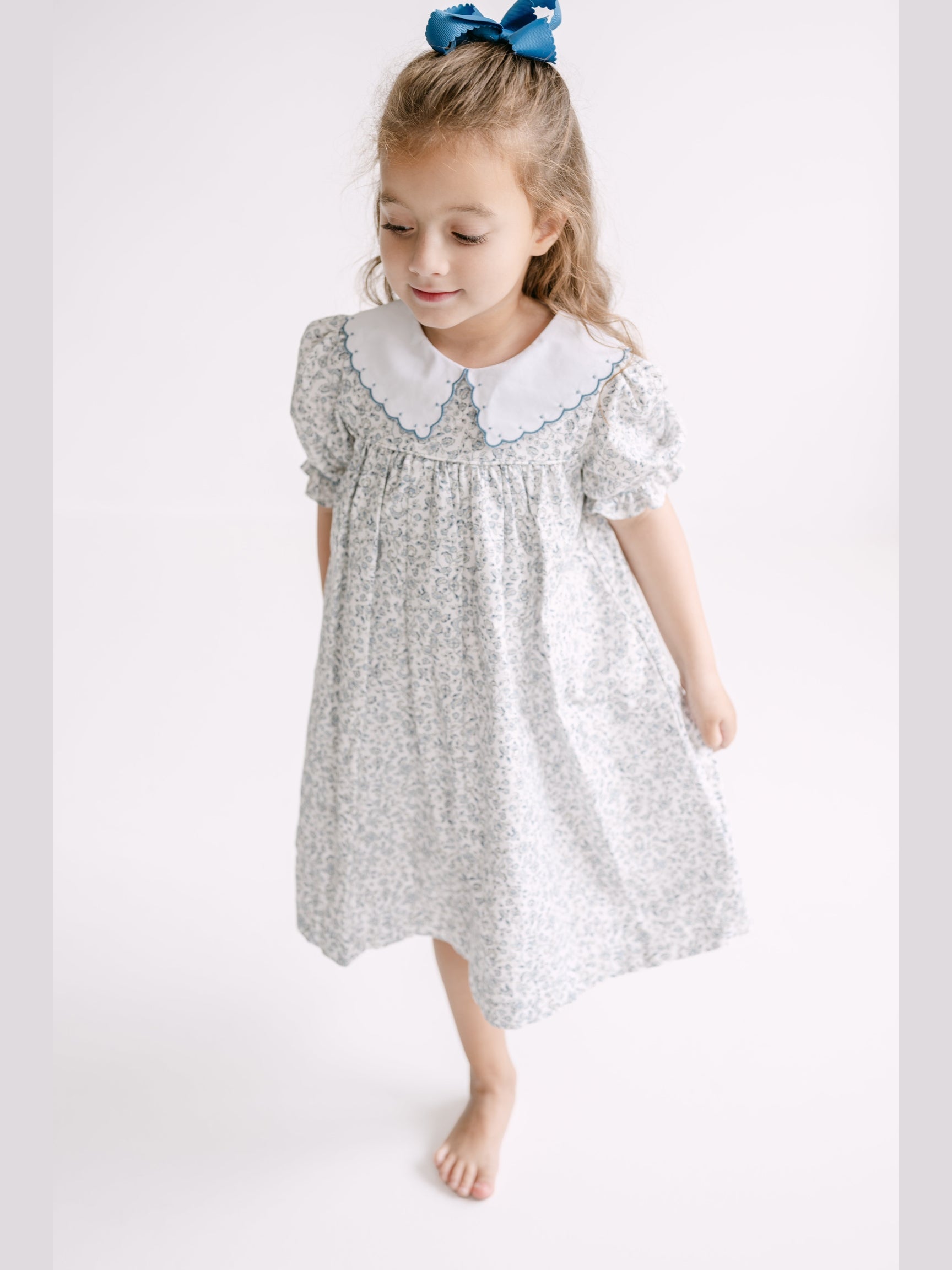 Timeless Blue Floral S/S Miller Dress