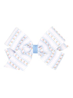 Solitaire Fabric w/Grosgrain Underlay Bow