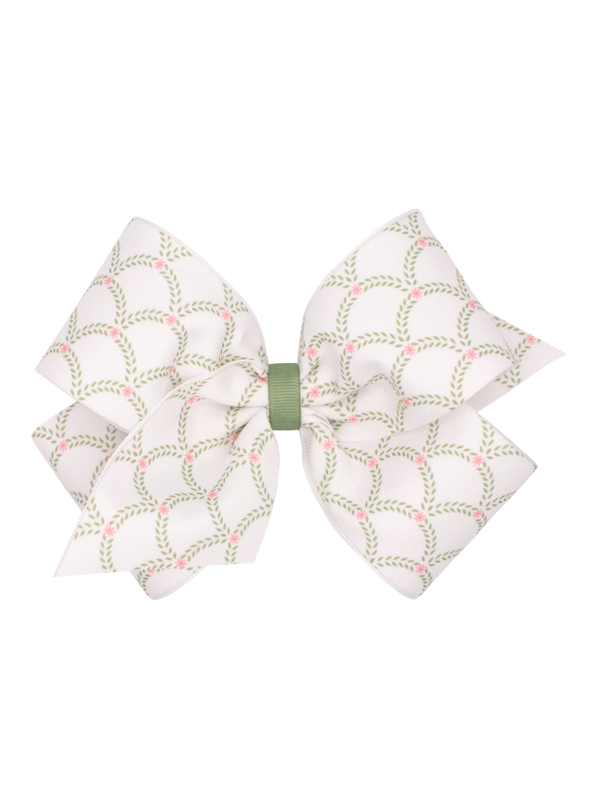 Solitaire Fabric w/Grosgrain Underlay Bow
