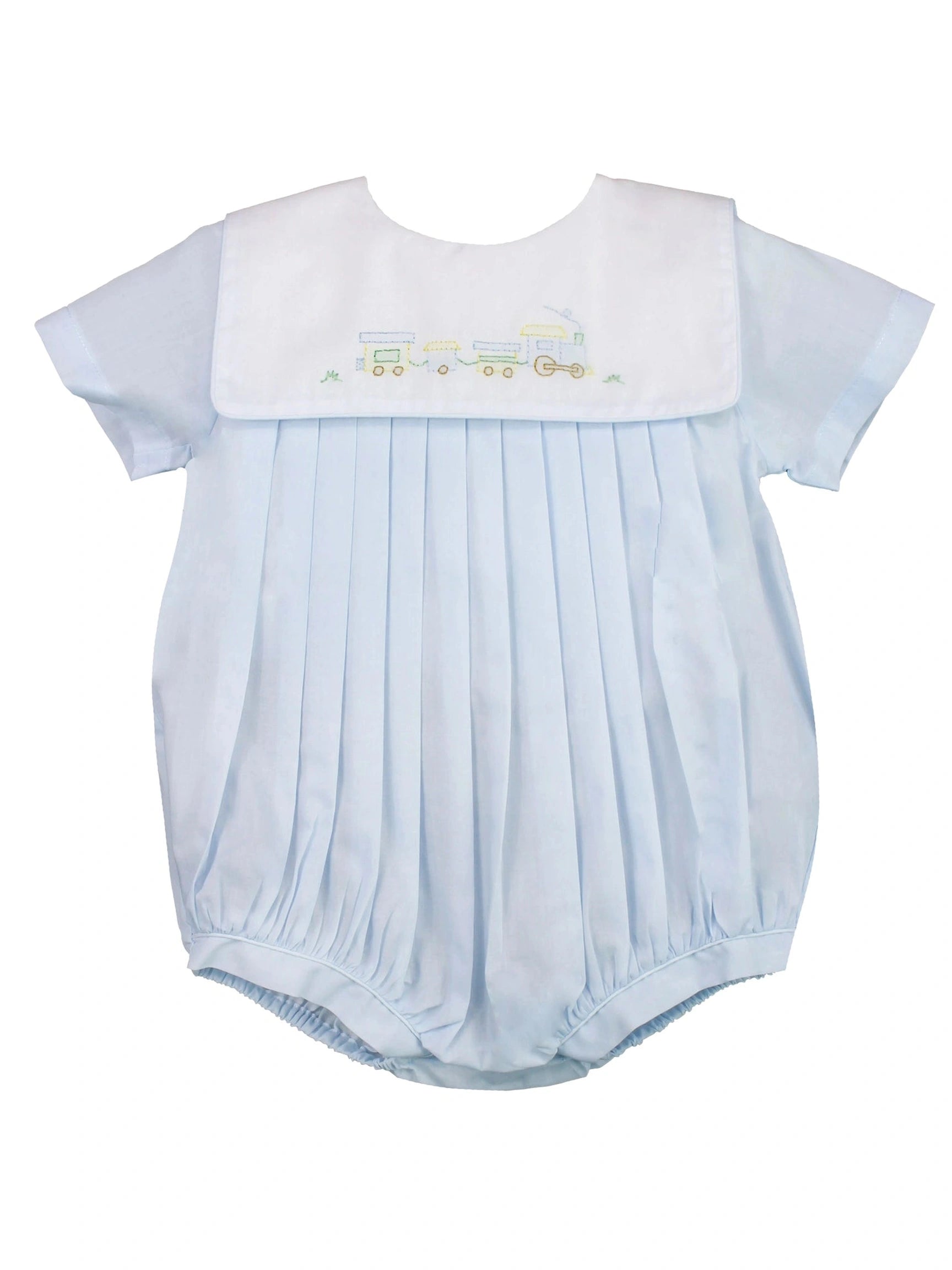 Romper with Train Embroidery
