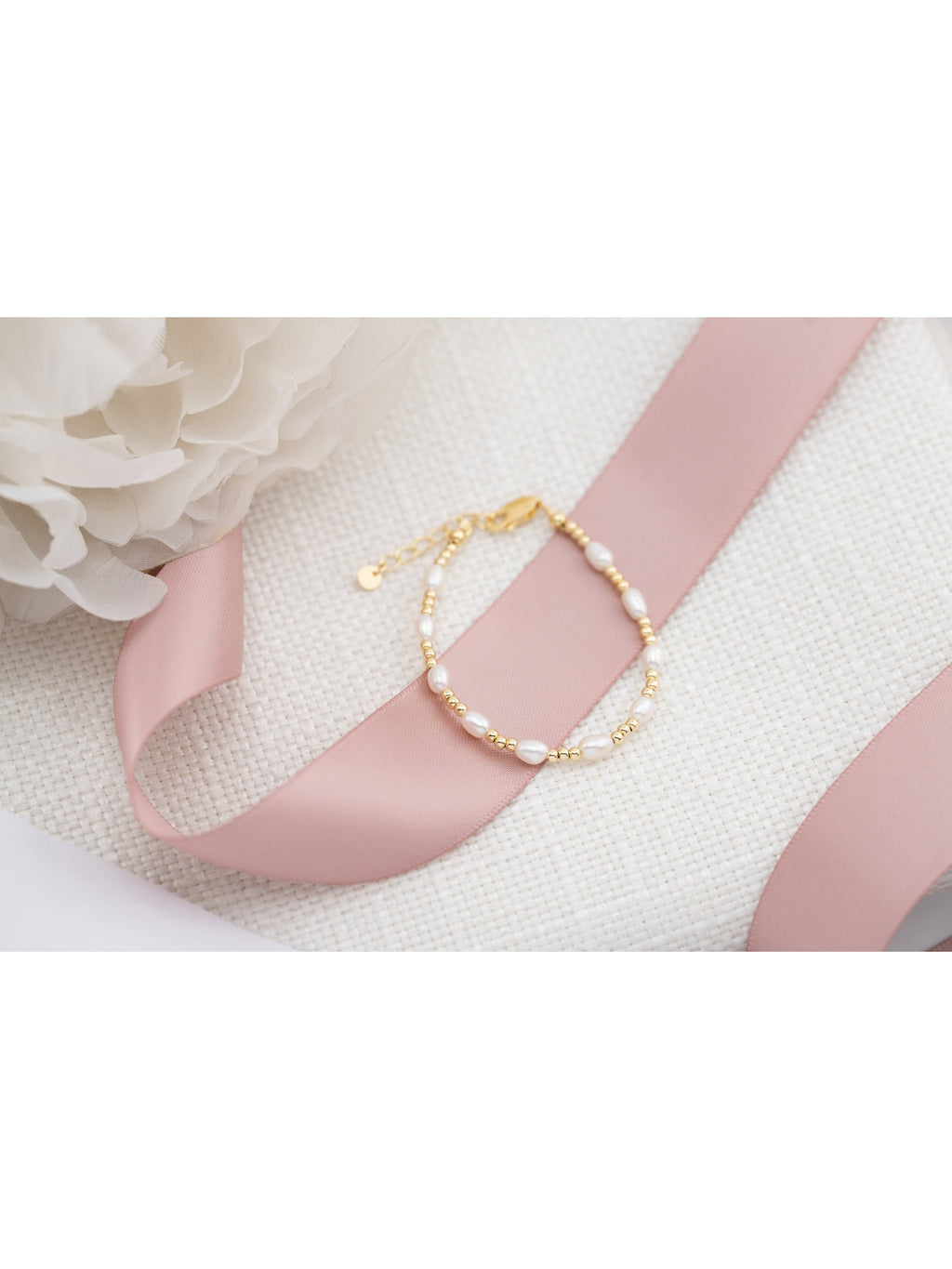 Quinn - 14K Gold-Plated Genuine Pearl Girl Beaded Bracelet