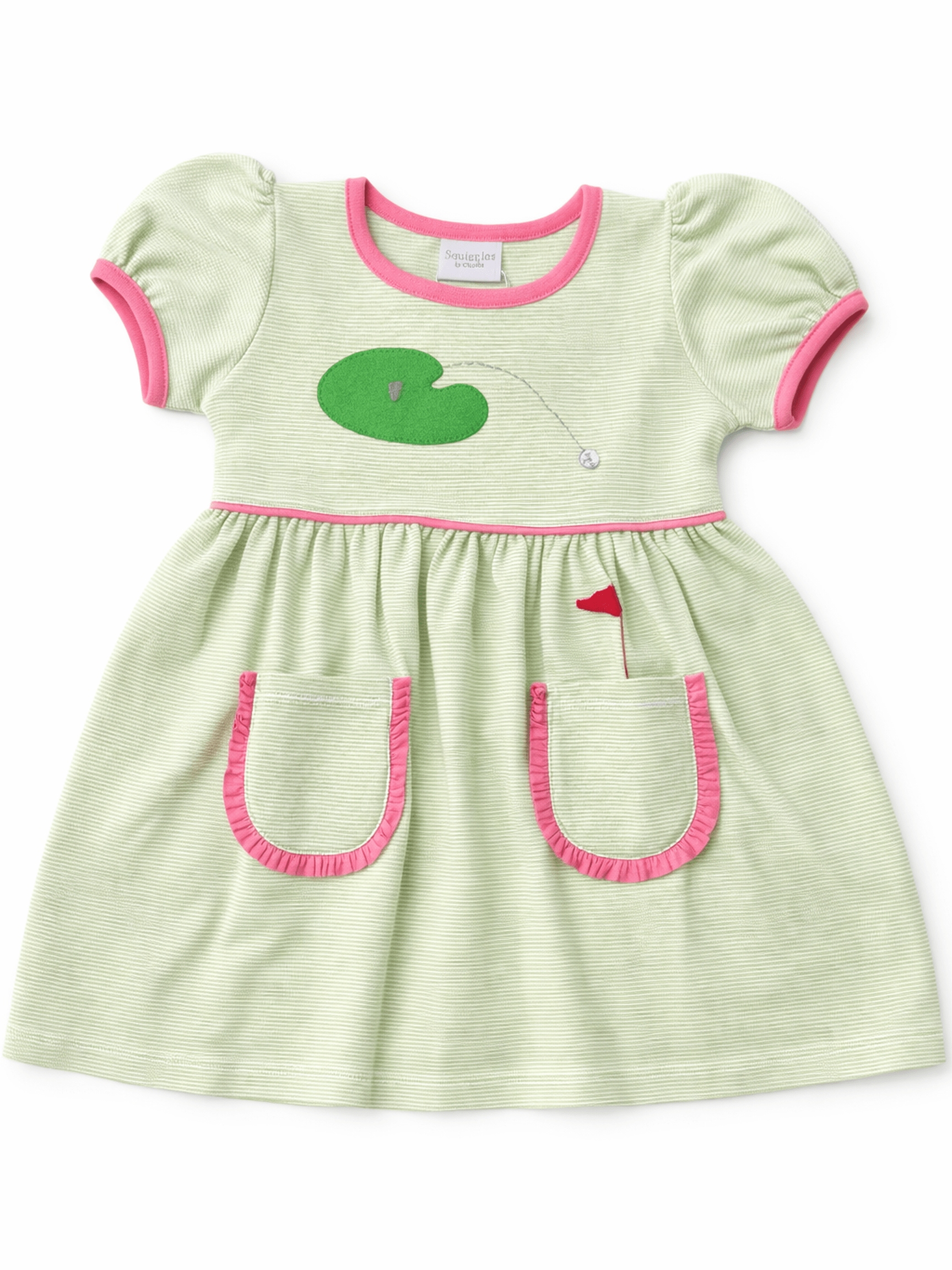 green and pink golf dress Trotter Street Kids Girls Pink & Green Golf Dress 4