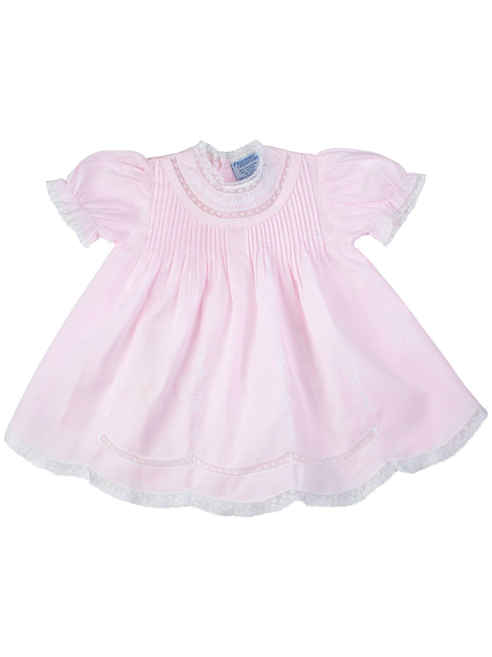 Lace Trim Embroidered Slip Dress