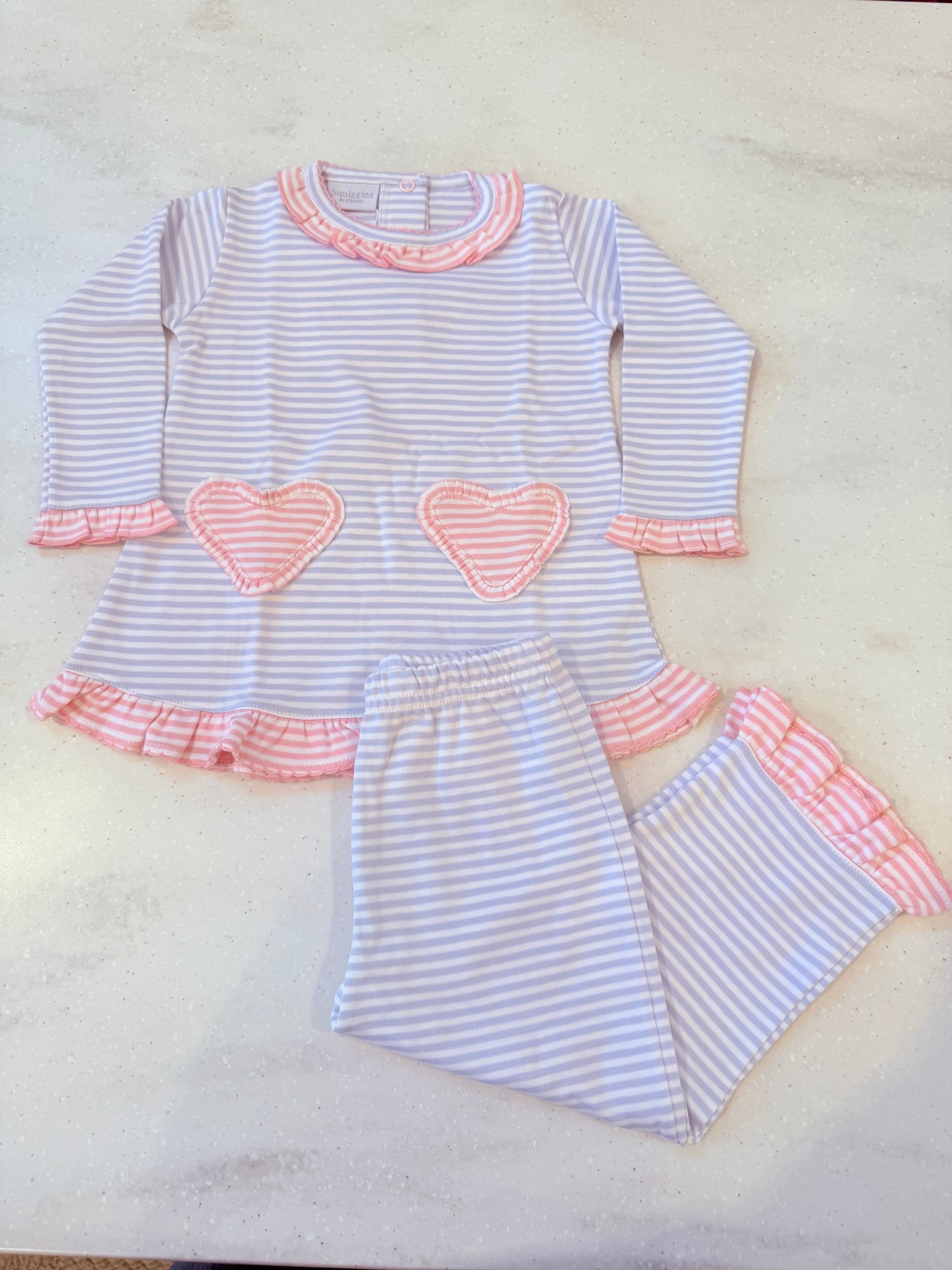 Heart Applique Pant Set