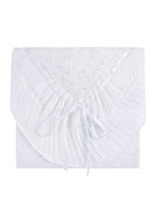 Pointelle Knit Ruffle Blanket