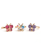 Boutique Butterfly Gem Rings