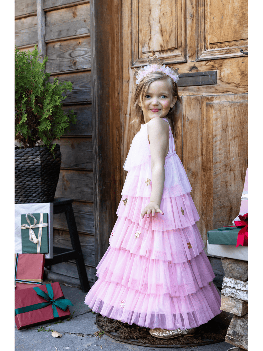 Christmas Tree Dress & Headpiece