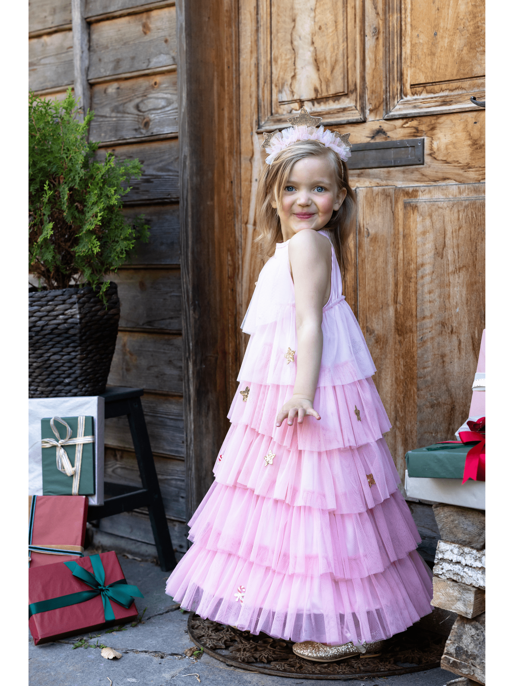 Christmas Tree Dress & Headpiece
