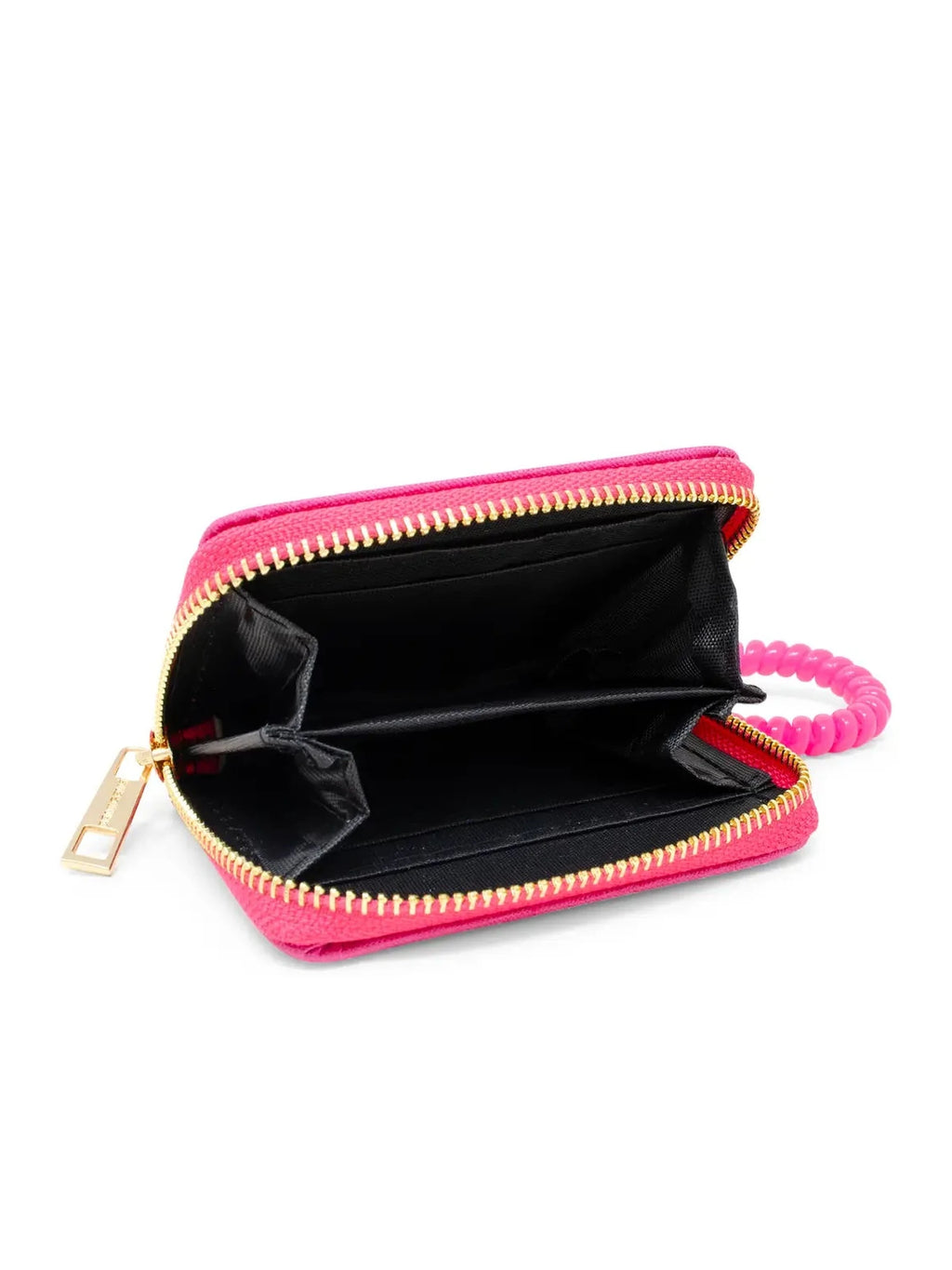 Sequin Heart Spiral Strap Wallet