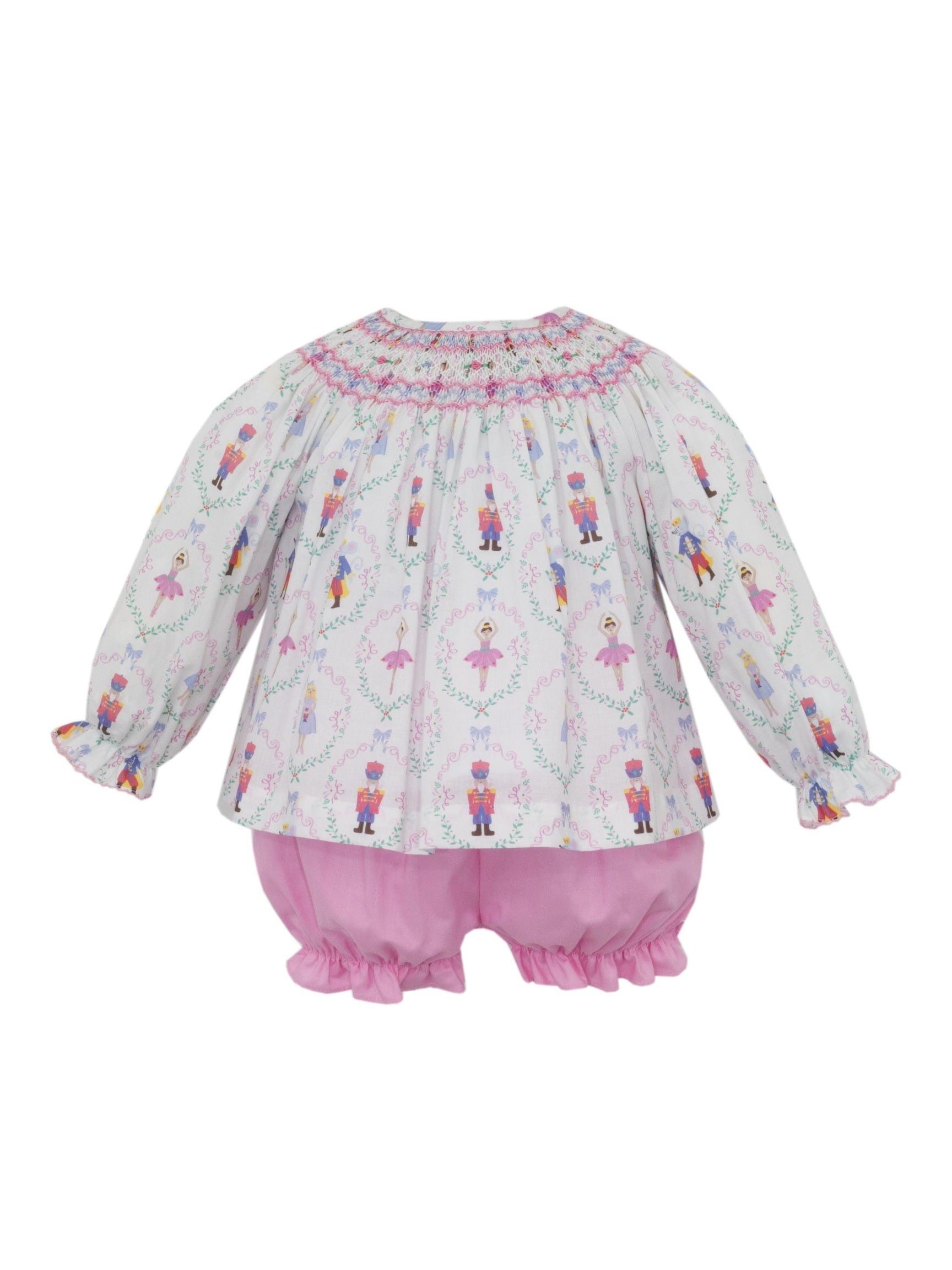 Nutcracker Print Bishop Bloomer Set