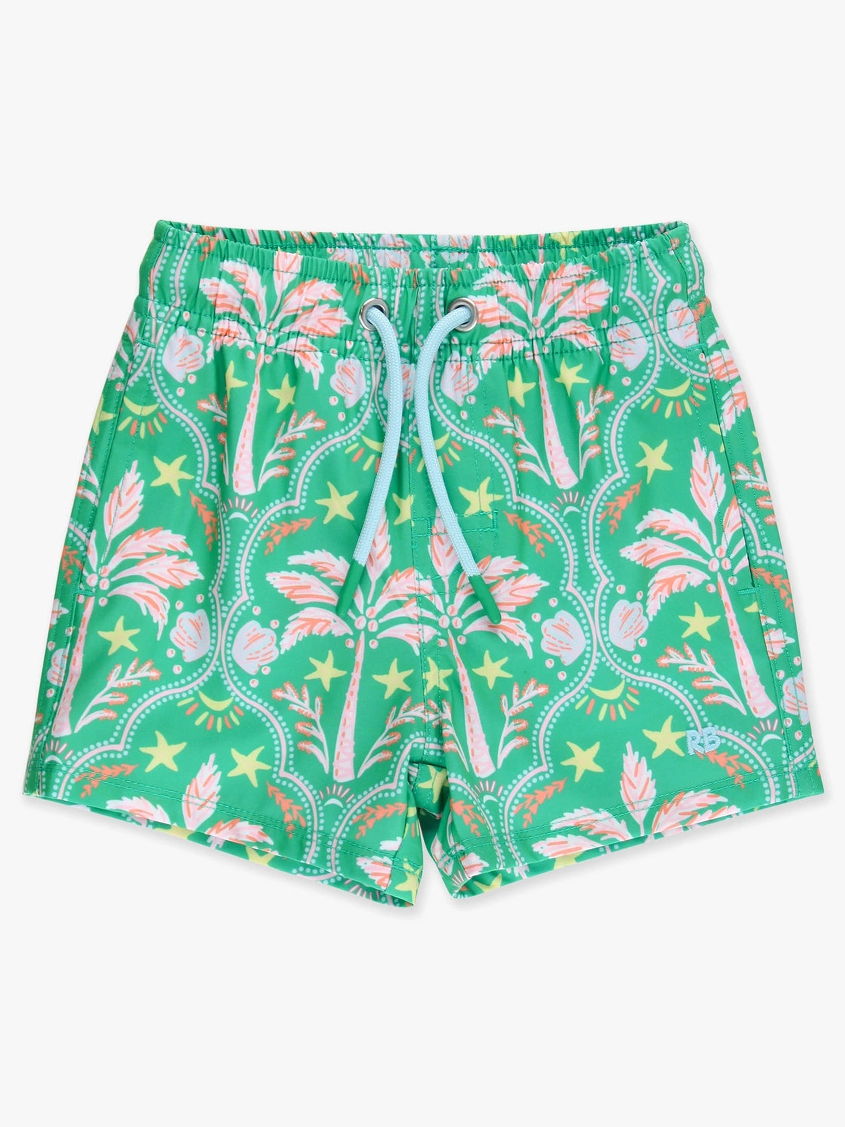 Boys Coconut Cabana Performance Hybrid Swim Trunks - Posh Tots Children's Boutique