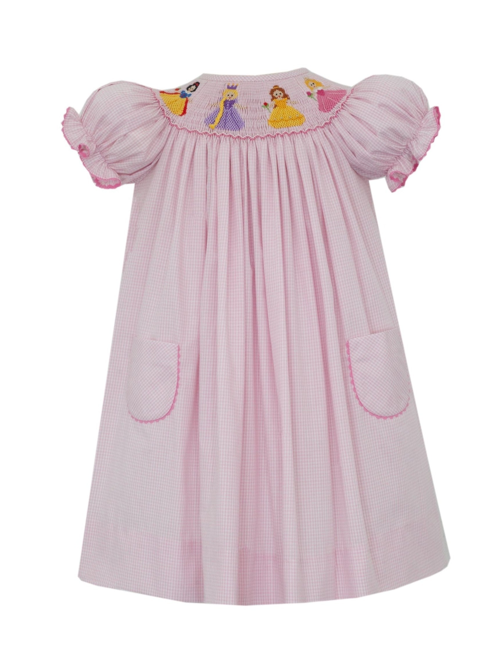 Princess Pink Gingham Girl's Bishop
