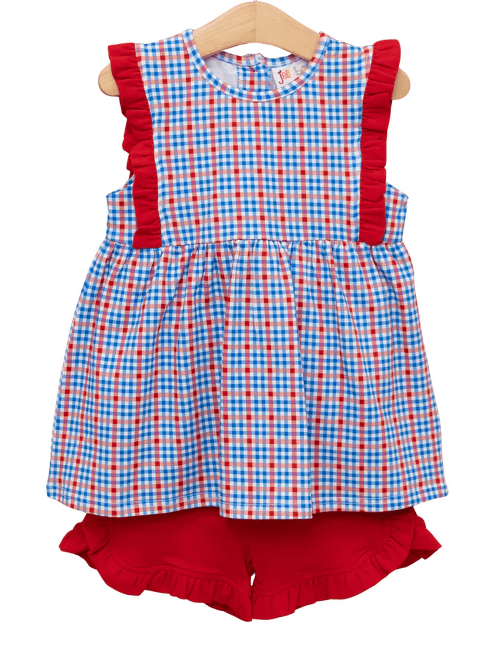 Patriotic Plaid Evie Short Set