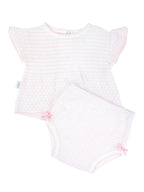 Paty Knit, 2 PC Pinstripe Diaper Set