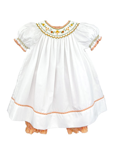 Smocked Autumn Bishop Bloomer Set