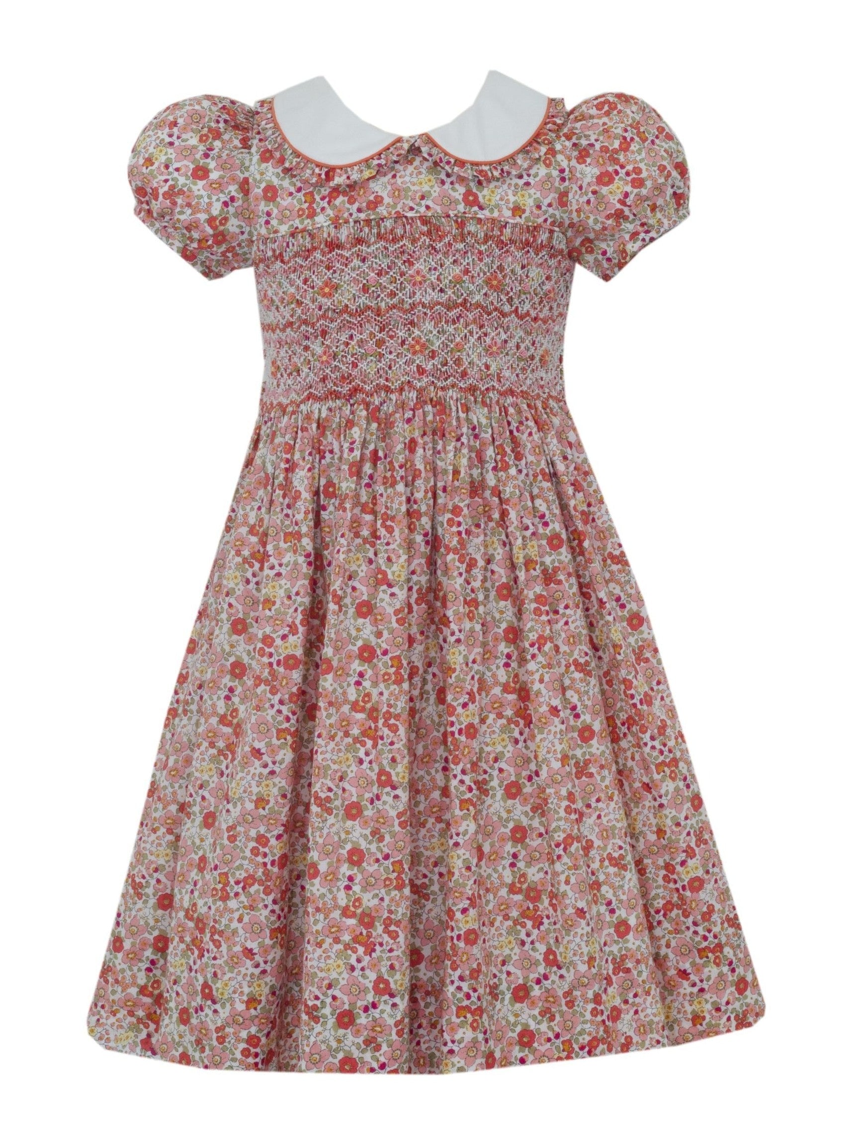 Grace Orange Floral Liberty Print Dress