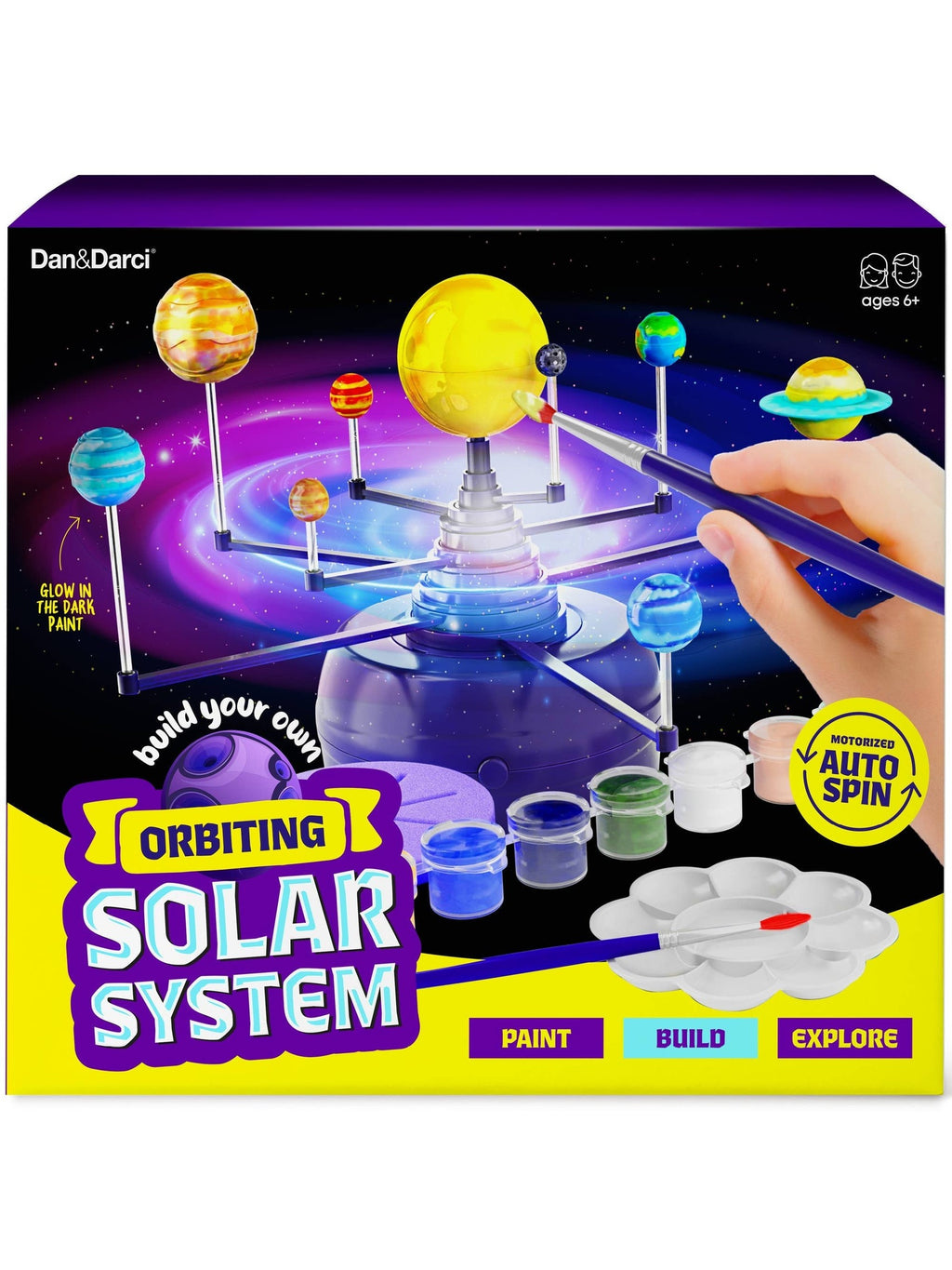 360Â° Orbiting Solar System for Kids, Paint & Build Model Kit