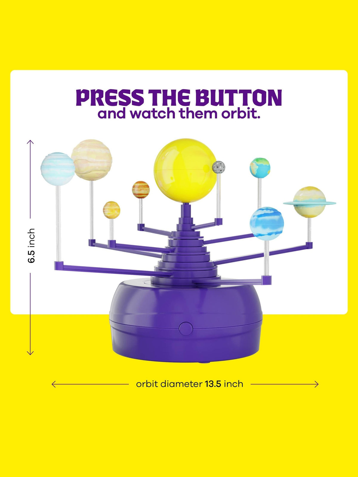 360Â° Orbiting Solar System for Kids, Paint & Build Model Kit