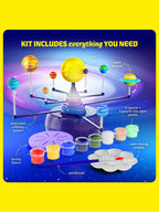 360Â° Orbiting Solar System for Kids, Paint & Build Model Kit