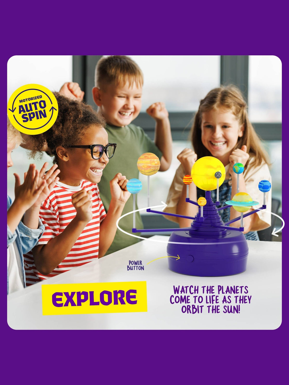 360Â° Orbiting Solar System for Kids, Paint & Build Model Kit