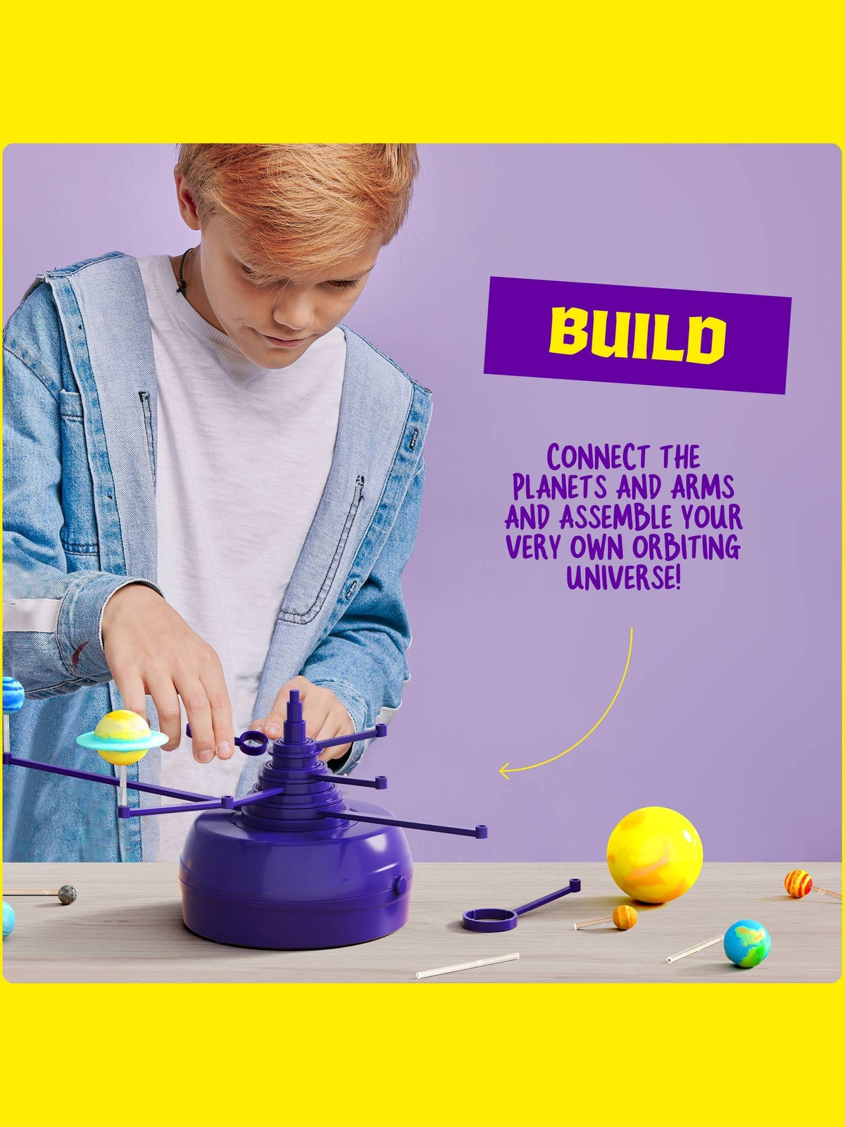 360Â° Orbiting Solar System for Kids, Paint & Build Model Kit