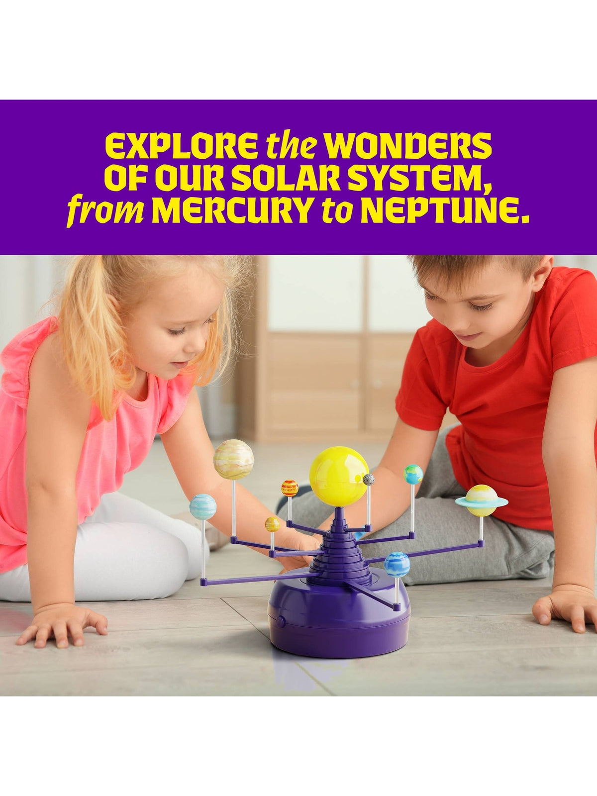 360Â° Orbiting Solar System for Kids, Paint & Build Model Kit