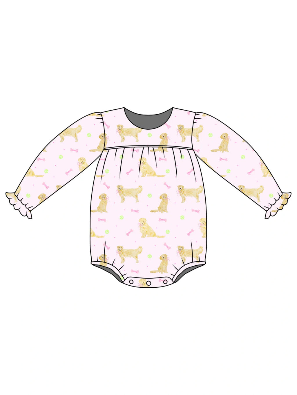 PRE-ORDER Long Sleeve Abigail Bubble - Puppy Pals