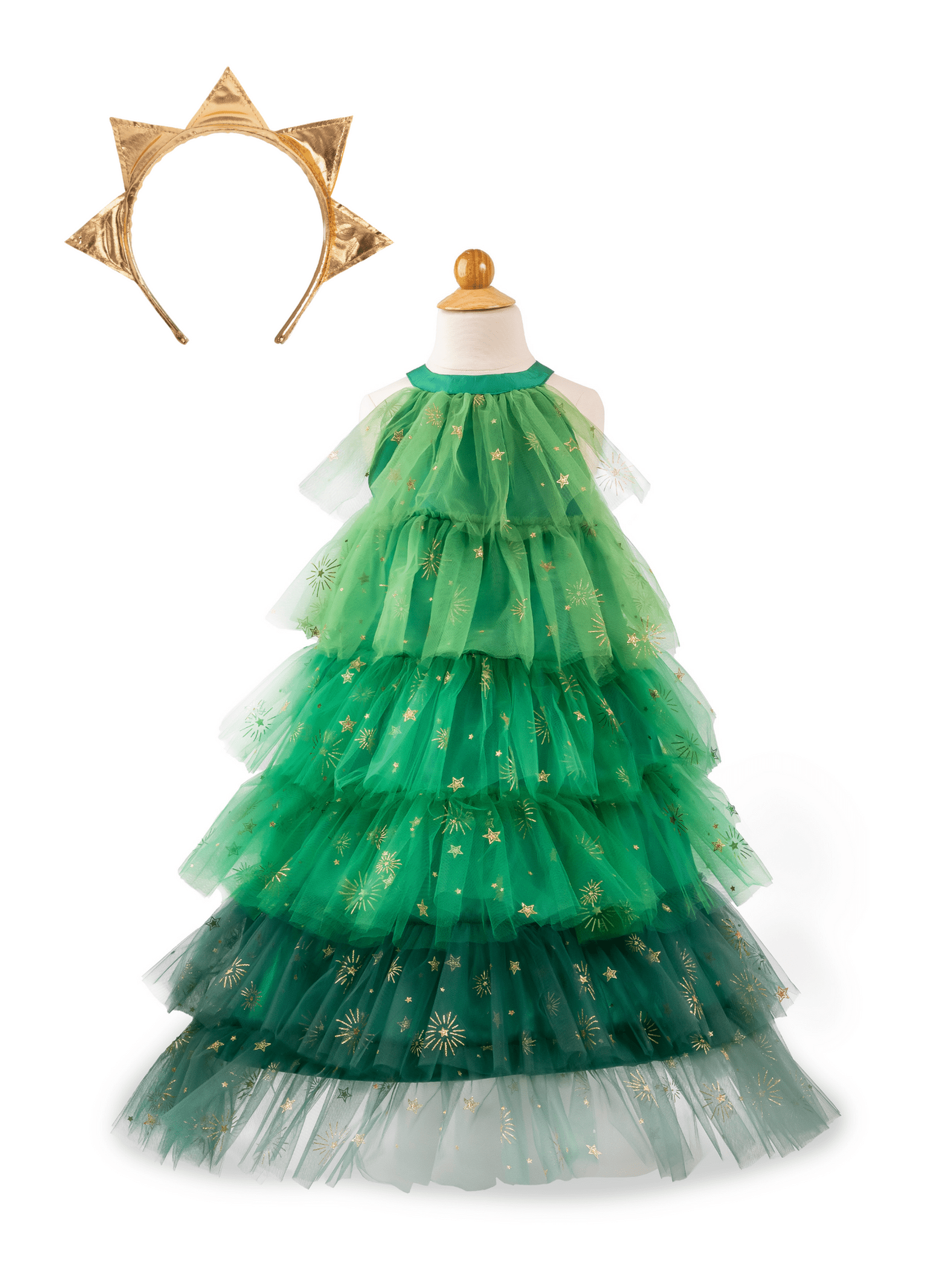 Christmas Tree Dress & Headpiece